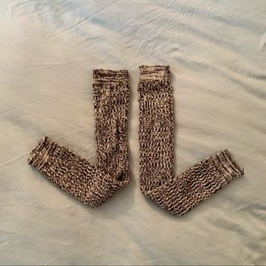 Free People Black and White Leg Warmers